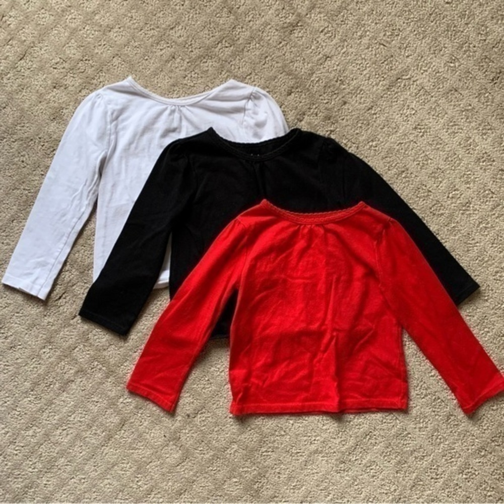 NFS.  LOT! 3 pack of solid long sleeve shirts size 2T